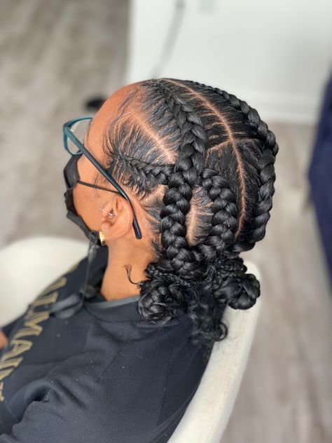 #feedinbraids #braidstyles #cornrows #bohobraids #stitchbraids #dmvbraider Tree Braids Hairstyles, Cornrows Braids For Black Women, Two Braid Hairstyles, Tree Braids, Hair Braiding Styles, African Hair Braiding, Feed In Braids Hairstyles, Feed In Braids, African Hair Braiding Styles