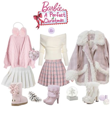 Pictures Of Barbie, Barbie Movie Outfits, Barbie Christmas, Gods Princess, Barbie 90s, Xmas Pictures, Movie Outfits, Christmas Barbie, Outfit Pink