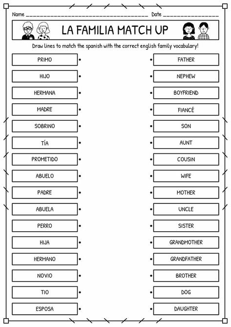 Master Spanish conjugation with these printable worksheets! Boost your language skills and become a conjugation pro. #spanishconjugation #printableworksheets #learnspanish #spanishconjugationworksheets All About Me Spanish Worksheet, Family Spanish Worksheets, 3rd Grade Spanish Worksheets, Spanish Class Worksheets, Spanish Worksheets Beginner, Spanish Worksheets For Kids Printables, Spanish For Kids Printables, Spanish To English Worksheets, Elementary Spanish Worksheets