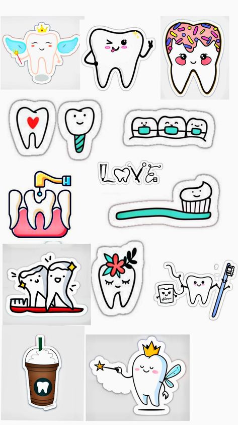 Cute Dental Stickers, Dentist Story Ideas, Slogan Making Ideas, Dentistry Stickers, Dentist Stickers, Dental Stickers, Teeth Sticker, Dental Wallpaper, Dentist Art