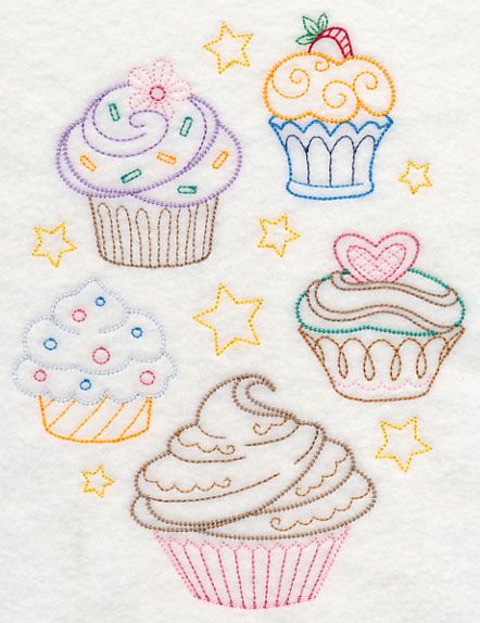 Cake Embroidery Designs, Cupcake Vintage, Baby Mehndi, Tea Towels Embroidery, Bordados Tambour, Teaching Geometry, Crewel Embroidery Patterns, Diy Embroidery Designs, Embroidery Sampler