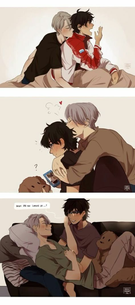 Yuri On Ice Viktor, Yuri On Ice Comic, Katsuki Yuri, Viktor Nikiforov, Yuuri Katsuki, Victor Nikiforov, Yuri Katsuki, Happy Relationship, Yuri On Ice