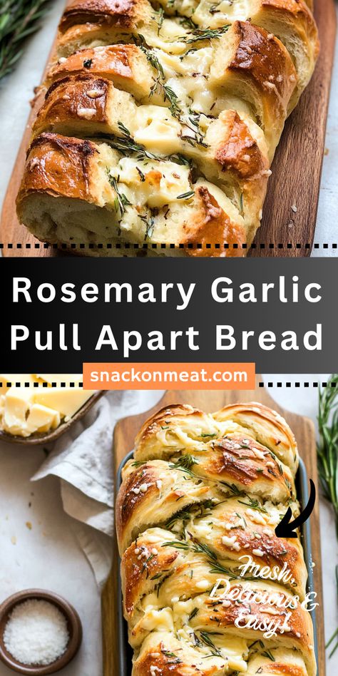 "Garlic, rosemary, and buttery goodness in every bite! 🧄🌿 This Rosemary Garlic Pull Apart Bread is the perfect savory treat for any occasion. Soft, fluffy rolls infused with fragrant garlic and rosemary that pull apart easily for sharing. A great addition to your dinner table or as a delicious snack. 😋 #PullApartBread #GarlicBread #RosemaryBread #HomemadeBread #SavoryBaking #BreadRecipes #EasyBreadRecipe" Homemade Garlic Pull Apart Bread, Sourdough Garlic Bread, Cheesy Garlic Pull Apart Bread, Southwest Salad Recipe, Garlic Pull Apart Bread, Pot Pie Soup Recipe, Rosemary Bread, Festive Appetizers, Garlic Herb Butter