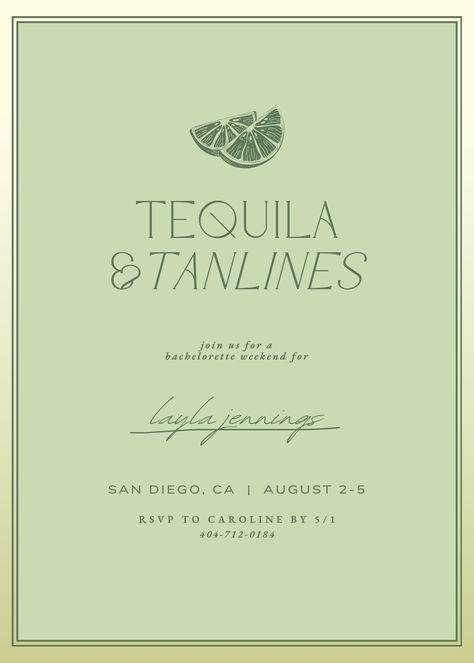 Tequila and Tanlines Bachelorette Invitation Itinerary Template, Boho 5x7 Canva Design, Tulum Bachelorette, Cabo Bachelorette, Casamigos - Etsy Havasu Bachelorette Party, Bachelorette Invitations Template, Bachelorette Themes Mexico, Bachelorette Casamigos, Tequila And Tan Lines Bachelorette, Tulum Bachelorette Theme, Bach Party Themes Bachelorette Weekend, Cabo Bachelorette Theme, Tequila Bachelorette Theme