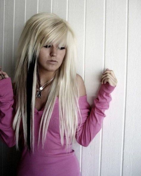 Shag Blonde, Blonde Scene Hair, Emo Shag, Scene Girl Hair, Emo Scene Girls, Emo Hairstyles, Site Models, Emo Scene Hair, Scene Girl