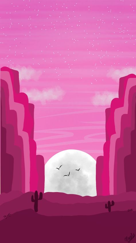 Paisaje, rosa, luna, desierto Mini Tela, Disney Up, Color Rosa, Pink Wallpaper, Paint, Disney, Drawings, Anime, Pink