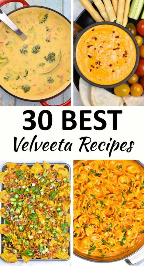 Velveeta recipes pin. Appetizers With Velveeta Cheese, Velveeta Mexican Cheese Recipes, Things To Make With Velveeta Cheese, Dinner Recipes With Velveeta Cheese, Low Carb Velveeta Recipes, Velveeta Appetizer Recipes, Mexican Velveeta Cheese Dip, Velveeta Casserole Recipes, Velveeta Cheese Sauce Recipe