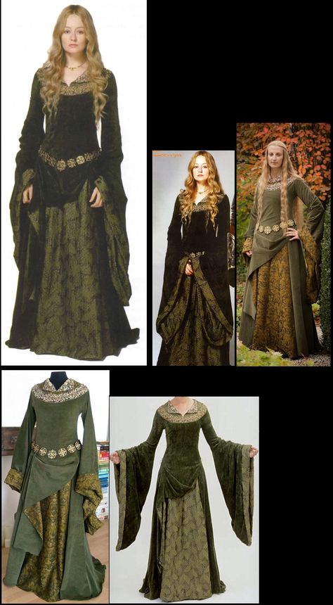 Eowyn Outfit, Eowyn Costume, Lotr Fashion, Eowyn Dress, Earth Clothes, Lotr Party, Lotr Costume, Elven Dress, Elven King