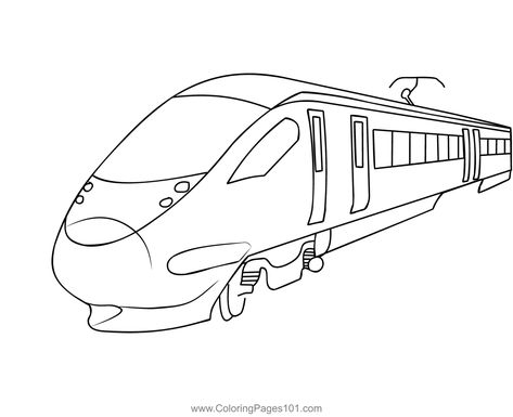 Bullet Train Coloring Page Train Outline, Bullet Drawing, Train Sketch, Train Cartoon, Cover Page For Project, Train Coloring Pages, Train Drawing, Dinosaur Pictures, Bullet Train