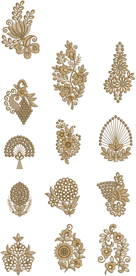 12 Butta Embroidery design Butta Design Embroidery, Hand Embroidery Boti Design, Buta Embroidery Design, Embroidery Butta Design, Small Butti Design, Hot Fix Stone Design Border, Motives Design, Embroidery Butta, Butti Design