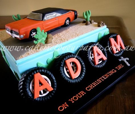 1969 Dodge/Valiant Charger Car Cake | www.cakemetoyourparty.… | Flickr Valiant Charger, Car Cakes For Men, Frosting Decorating, Birthday Cake For Men, Vintage Car Party, Guitar Birthday, Cake For Men, 17 Birthday Cake, Cars Birthday Cake