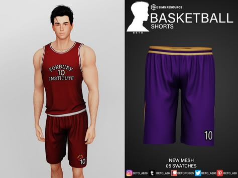 The Sims Resource - Basketball (Shorts) Sims 4 Cc Male Basketball Shorts, Sims 4 Cc Nike Shorts Male, Sim4 Cc, Male Pants, Masculine Clothing, Sims 4 Male Clothes, Cc Folder, Sims Clothes, Sims 4 Expansions