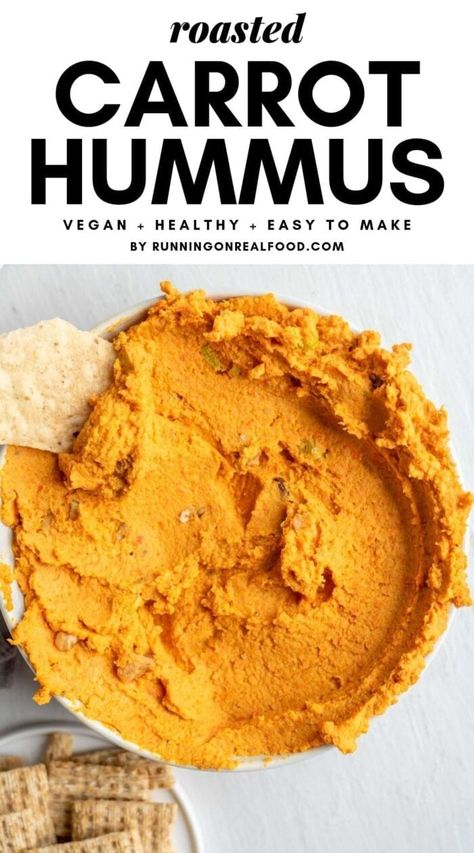 Roasted Carrot Hummus, Carrot Hummus, Easy Stuffed Cabbage, Fodmap Food, Vegan Sauce, Vegan Dips, Cooking Vegan, Roasted Carrot, Vegan Easter