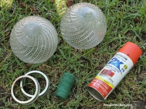 Upcycle your old glass globes inexpensively and easily to create beautiful outdoor table lighting or festive holiday decor. There is no limit to where a can of paint, an old globe light and a battery operated tea light can take you! Have an old light globes in the closet from from an update and wondered what to do with it? How about making a holiday or seasonal decor that is close to the original purpose?Since these are glass, it is necessary to watch where they are placed. While no… Outdoor Table Lighting, Glass Light Globes, Glass Light Covers, Light Globes, Globe Light Fixture, Old Globe, Battery Operated Tea Lights, Paper Rosettes, Table Lighting