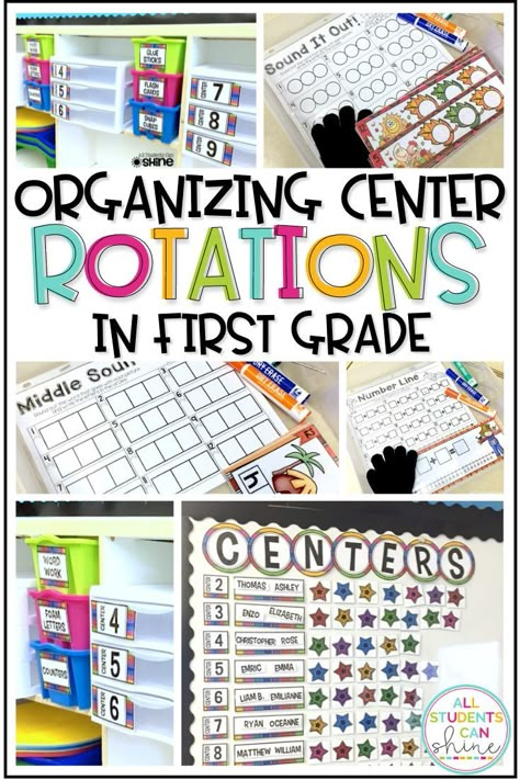 When heading back to school, you may be thinking about how to organize your classroom, and set up classroom routines. In this post, I talk about how I organize centre rotations in first grade. How To Teach First Grade, Station Ideas For First Grade, First Grade Stations Set Up, How To Organize Centers In Classroom, Literacy Rotations First Grade, First Grade Center Rotation Chart, Center Rotations First Grade, Organizing Centers In The Classroom, Classroom Stations Center Rotations