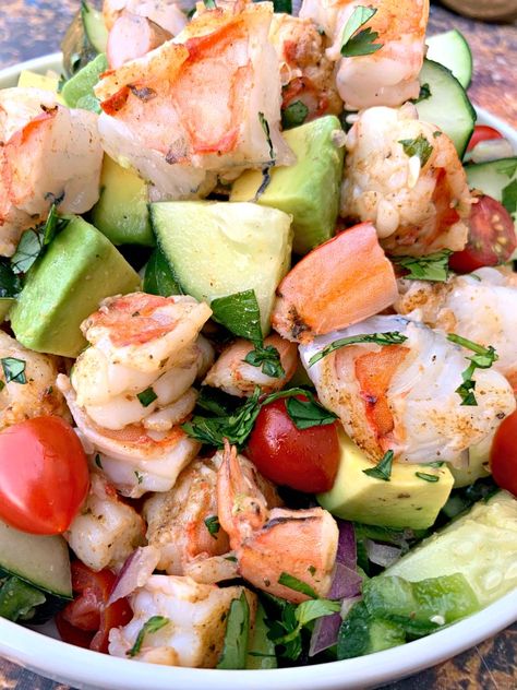 Keto Ceviche, Frying Nemo, Ceviche Salad, Avocado Ceviche, Cold Shrimp, Seafood Salads, Avocado Shrimp, Shrimp And Avocado, Salad Keto