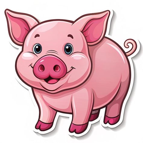 Photo a pink pig with a pink nose and a ... | Premium Photo #Freepik #photo #nature #tree #sign #life Cute Pig Clipart, Pig Clipart, Tree Sign, Cute Pig, Free Business Card Mockup, Photo Nature, Nature Tree, Flyer Maker, Business Card Maker