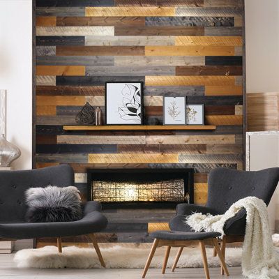 Reclaimed Wood Wall Panels, Siding Decor, Faux Stone Walls, Decorating House, Decorating Bedroom, Old Decor, Wall Planks, Cool Decor, Decorating Kitchen