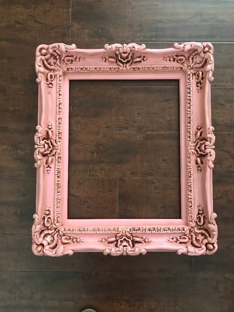 12x16 Shabby Chic Frame Decorative Baroque Wall Mirror Frame | Etsy Mould Art, Frame For Canvas, Wall Mirror Frame, Baroque Wall, Pink Picture Frames, Wedding Gif, Mirror Wedding, Painted Mirror, Bedroom Frames