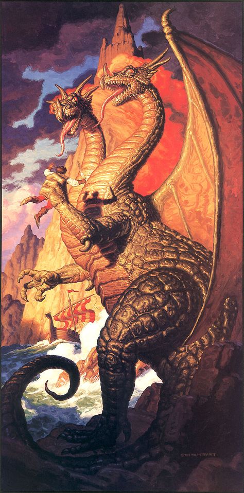 Tim Hildebrandt -  The Dragon's Keep Tim Hildebrandt, Fantasy Dragons, Brothers Art, Dungeons And Dragons Art, Scifi Fantasy Art, Fantasy Castle, Dnd Art, Fantasy Dragon, High Fantasy