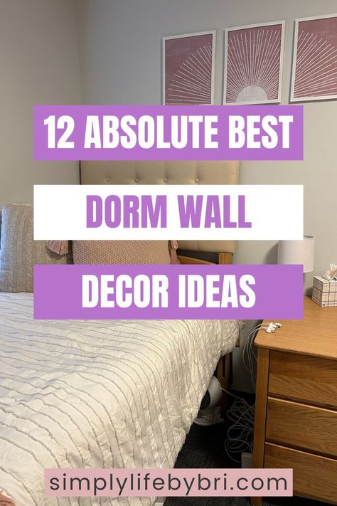 best dorm wall decor ideas Dorm Walls Ideas, Dorm Room Wall Ideas, Dorm Wall Ideas, Dorm Room Wall Decor Ideas, Dorm Wall Decor Ideas, College Dorm Wall Decor, Wall Decor College, College Help, Mens Room Decor