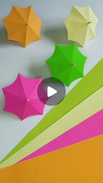 Umbrella From Paper, How To Make A Paper Umbrella Crafts, How To Make An Umbrella Diy, How To Make A Umbrella Out Of Paper, Making Umbrella Crafts, Paper Craft Umbrella, Umbrella Craft Ideas, How To Make A Paper Umbrella, Diy Paper Umbrella How To Make