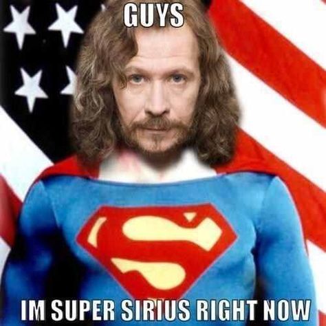 Guys, I'm Super Sirius right now. #Superman #Sirius #Super #Serious 😂 Omg Who Wrote This, Black Funny Pictures, Severus Sneep, Meme Harry Potter, Doug Funnie, Citate Harry Potter, Glume Harry Potter, Potter Head, Harry Potter Puns