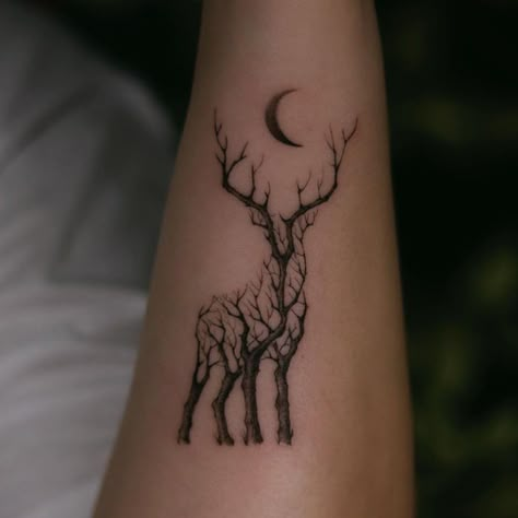 Small Deer Tattoo, Deer Tattoos For Women, Deer Tattoo Ideas, Stag Tattoo Design, Deer Tattoo Designs, Stag Tattoo, Deer Tattoo, Wrist Tattoos For Guys, Tattoo Style Drawings