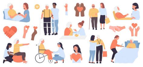 Social Service Illustration, Social Service, Family Caregiver, Disabled People, Life Journey, Illustration Cartoon, Family Matters, Social Services, Free Resources