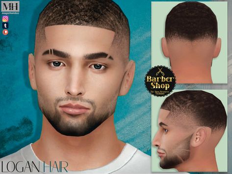 The Sims Resource - Logan Buzzcut Hair Sims 4 Buzzcut Hair Cc Male, Buzz Cut Sims 4 Cc, Sims 4 Cc Buzzcut, Sims 4 Buzzcut, Sims 4 Buzzcut Hair Cc, Kim Hair, Hair Wings, Medieval Hairstyles, Mod Hair