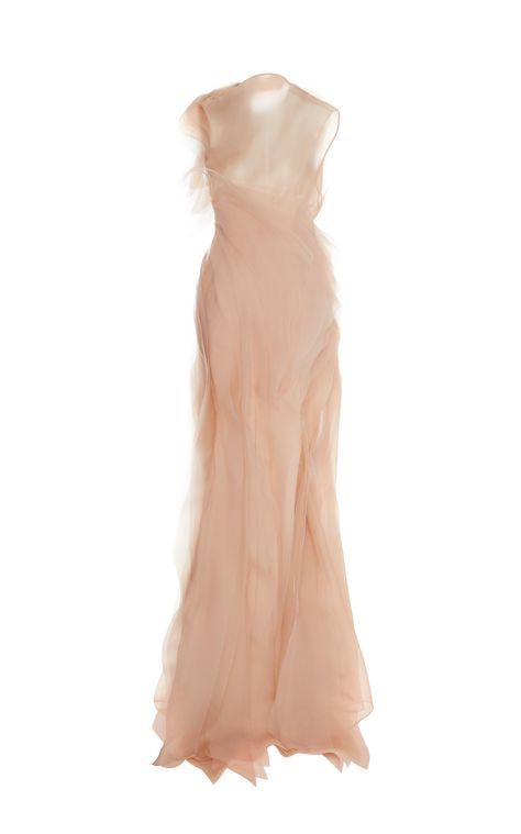 Neutral Gown, Pretty Dresses Elegant, Weird Dresses, Chick Dress, Dress With 3d Flowers, Couture Evening Gowns, Haute Couture Dress, Nude Gown, Linen Wedding Dress