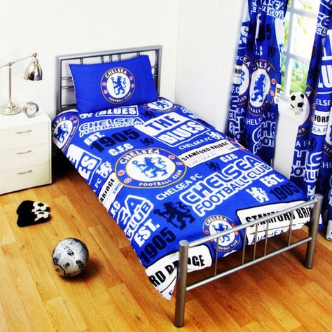 Chelsea Patch Single Duvet Set Football Crest, Chelsea Blue, Football Bedding, Covers Bed, Fc Chelsea, Perfect Bedding, Single Duvet Cover, Quilted Duvet, Bed Linens