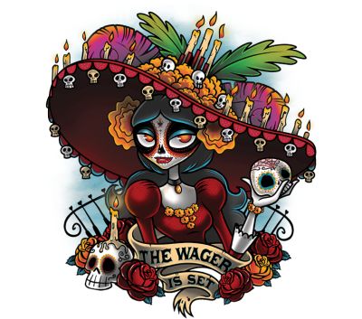 Colour and makeup design for dia de los muertos pinup tattoo Catrina Tattoo, Day Of The Dead Art, Den Mrtvých, Day Of The Dead Skull, Candy Skulls, Skulls And Bones, Day Of Dead, Sugar Skull Art, Skull Makeup