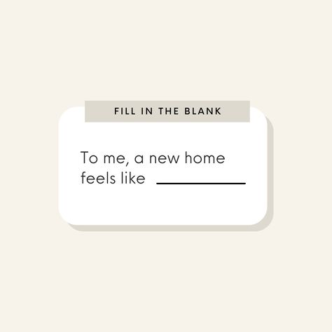 Let’s play a game of fill-in-the-blank! What would you fill in this statement with? “To me, a new home feels like _____.” The beauty of this statement is that every person’s answer will be unique since we all have our own preferences! (You can use your current home for inspiration, your soon-to-be-home, or your dream home.) Real Estate Social Media Marketing, Real Estate Social Media Templates, Real Estate Social Media, Graphic Design Infographic, Fill In The Blank, Social Media Templates, Social Media Template, Media Marketing, Social Media Marketing