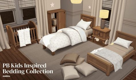 PB Kids Inspired Bedding Recolors | Patreon Sims 4 Bunk Bed Cc Patreon, Sims Beds Cc, Sims 4 Kid Cc Furniture, Sims 4 Cc Twin Bed, Sims 4 Beds Patreon, Sims 4 Toddler Bedroom Cc, Sims 4 Bed Patreon, Sims 4 Bunk Bed, Sims 4 Bedding Cc