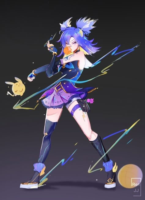 Neon Costume, Star Guardian Xayah, Neon Valorant, Valorant Art, Star Guardian, Cyberpunk Girl, Lol League Of Legends, Neon Art, Female Character Design