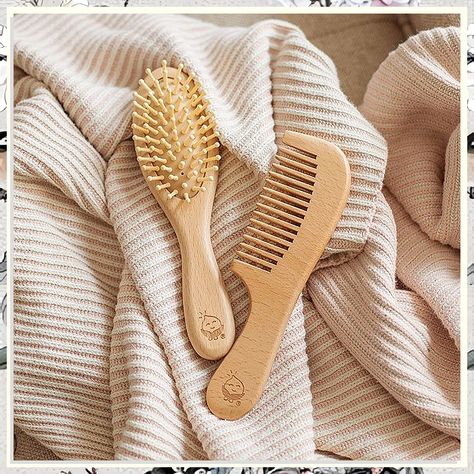 Looking for the best way to care for your baby's delicate hair? Check out these 7 essential baby hair brush tips for gentle care. From choosing the right brush to proper technique, this guide has everything you need to keep your little one's locks looking their best. Say goodbye to tangles and hello to healthy, shiny hair with these expert tips. Don't miss out on this must-read guide for all parents! Brush And Comb Set, Independent Toddler, Crib Accessories, Baby Hair Brush, Brush And Comb, Wooden Brush, Diaper Bag Accessories, Comb Set, Detangling Brush