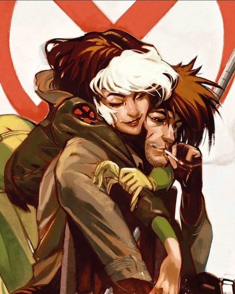 Rouge Xmen, Gambit And Rogue, X Men Funny, Gambit X Men, Xman Marvel, Gambit Marvel, Rogue Gambit, Marvel Couples, Marvel Xmen