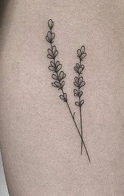 Delphinium Tattoo, Tattoo Fixes, Stick Tattoo, Girl Back Tattoos, Lavender Tattoo, Small Flower Tattoos, Plant Tattoo, Bee Tattoo, Jewelry Tattoo