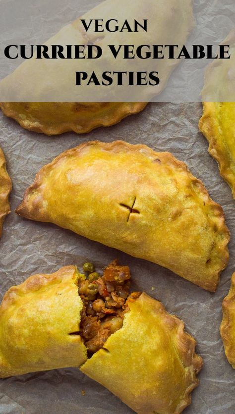 Vegan Pasties, Vegan Hand Pies, Curried Vegetables, Vegetable Pasties, Vegan Pies, Vegan Pies Recipes, Pasties Recipes, Pies Recipes, Hand Pie Recipes