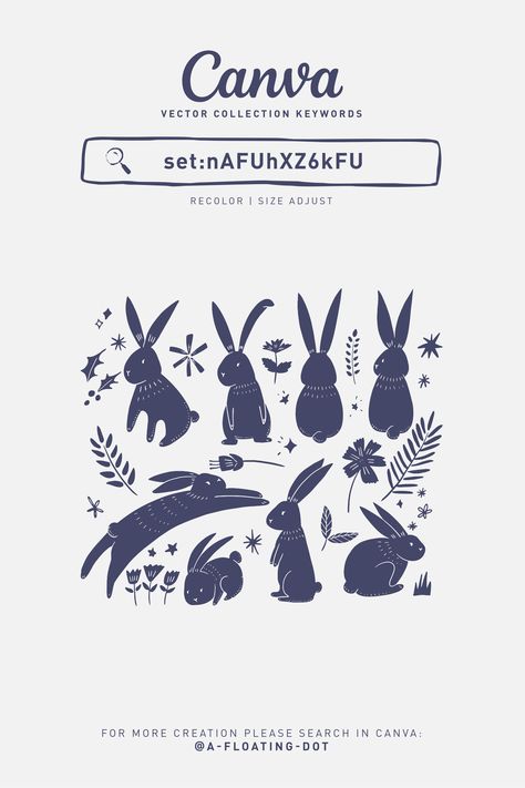 Rabbit Graphic Design, Bunny Illustration, Rabbit Graphic, Easter Cute, Canvas Learning, Canva Element, Hand Drawn Illustration, Scandinavian Art, Drawn Illustration