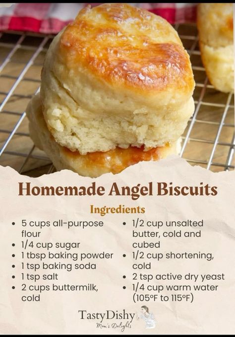 Best Biscuit Recipe, Angel Biscuits, Homemade Biscuits Recipe, Easy Biscuit Recipe, Homemade Bread Recipes Easy, Breaking Bread, Dessert Aux Fruits, Homemade Biscuits, Bread Recipes Sweet