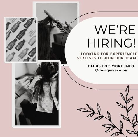 Peoria, Arizona 📍 @designmesalon is hiring! They are looking for an experienced stylist to join their team. ✨Located at the 4 corners ✨Eufora products/color. ✨Strong focus on education Apply NoW through Díte job board! #arizonahairstylists #salon #salonjobs #eufora #salonshiring #salonowner #haircolorist #readthetease #behindthechair Hiring Poster, Peoria Arizona, Salon Owners, We're Hiring, We Are Hiring, Job Board, Hair Colorist, Marketing Tools, Focus On