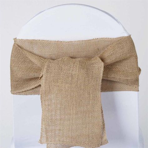 Jute Chair, Football Banquet Ideas, Camp Themed Wedding, Burlap Chair Sashes, Mothers Day Decorations, Burlap Chair, Wedding Aisle Runner, Wedding Chair Sashes, Flowers Garland