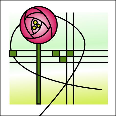 Rose, Abstract, Charles Rennie Mackintosh, Glasgow Charles Rennie Mackintosh Rose, Macintosh Rose, Charles Rennie Mackintosh Designs, Fleurs Art Nouveau, Mackintosh Design, Mackintosh Rose, L'art Du Vitrail, Charles Rennie Mackintosh, Rennie Mackintosh