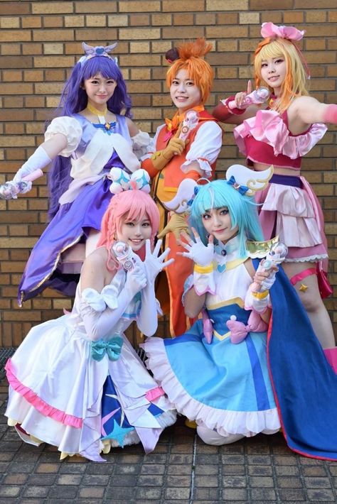 Glitter Force Cosplay, Glitter Force Costume, Precure Cosplay, Power Rangers Cosplay, Animegao Kigurumi, Cosplay Inspo, Hero Time, Glitter Force, Cute Coloring Pages