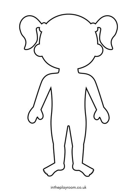 human body outline blank template girl My Body Crafts For Kids, Parts Of The Body For Kids, Human Body Template, My Body Activities, Body Parts Drawing, Human Body Activities For Kids, Human Body Outline, Body Worksheet, Body Coloring