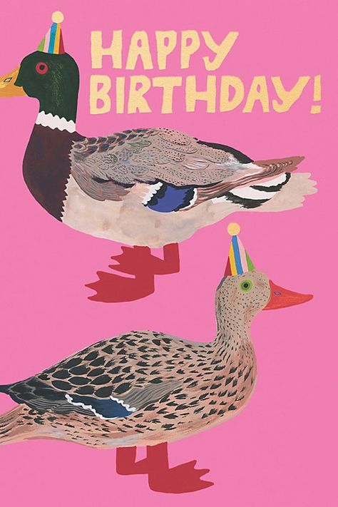 Please note all sales are final. Quacky Birthday card. Exterior Greeting: " HAPPY BIRTHDAY!" Interior Greeting: blank Content + Care -u00a0Made with heavyweight cardstock, soy based inks, 30% post-consumer recycled paper. FSC & SFI certified. -u00a0made in the USA Size + Fit -u00a04.25" x 5.5" | Red Cap Cards Red Cap Quacky Birthday Greeting Card at Urban Outfitters Birthday Card Aesthetic, 30 Birthday Card, 30th Birthday Cards, Collage Art Projects, Red Cap, Bday Cards, Birthday Greeting, Happy Birthday Greetings, 30th Birthday