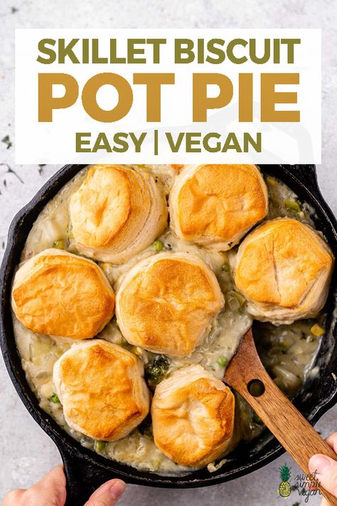 Pot Pie Vegan, Biscuit Pot Pie, Vegan Pot Pies, Vegetable Pot Pies, Homemade Buttermilk Biscuits, Vegan Biscuits, Buttermilk Biscuits Recipe, Pot Pies Recipes, Vegan Comfort Food