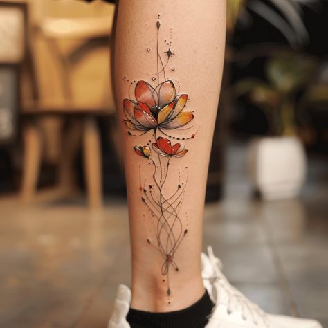 18 Elegant Tattoos for a Lady - Floral Line Tattoo, Thigh Tattoo Designs, Symbolic Art, Forearm Tattoo Design, Hip Tattoos Women, Intricate Tattoo, Spine Tattoos For Women, Red Ink Tattoos, Detailed Tattoo